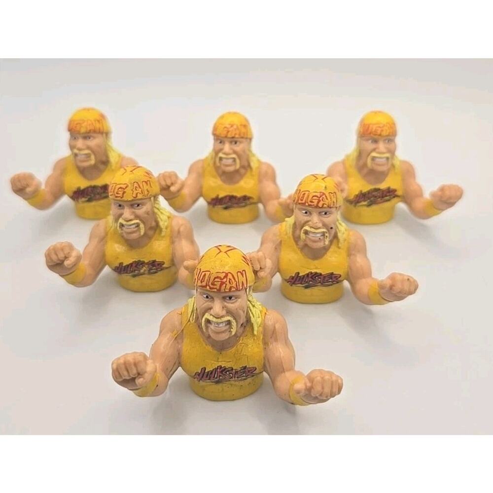 Vintage 6 WCW Hulk Hogan "‎ Hulkster" Thumb Wrestlers 1999 Vending NOS SKU 47